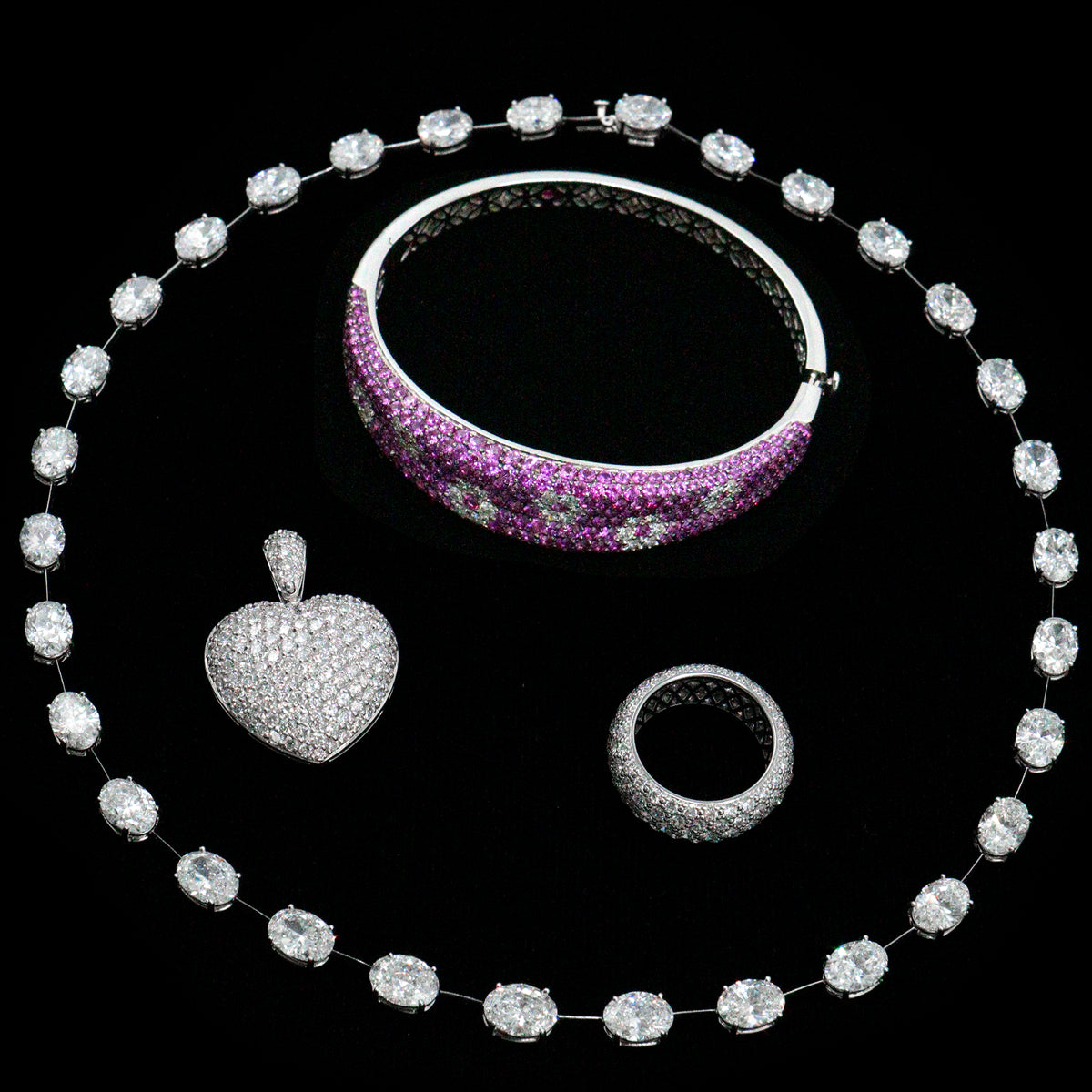 Photo of Jewelry on black background