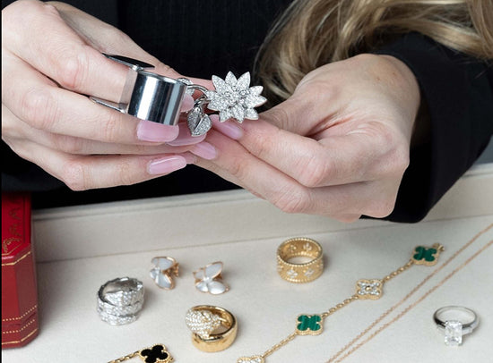 Photo showing jewelry evaluation / appraisal 