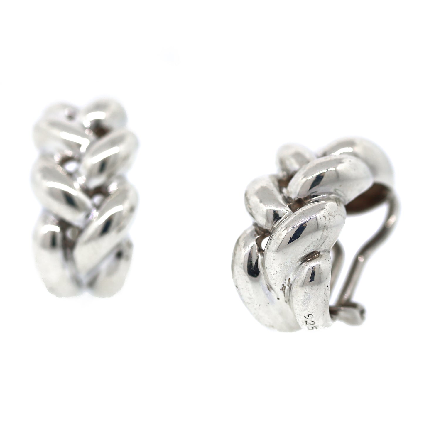 Tiffany and Co. Twisted Braided Earrings in Sterling Silver