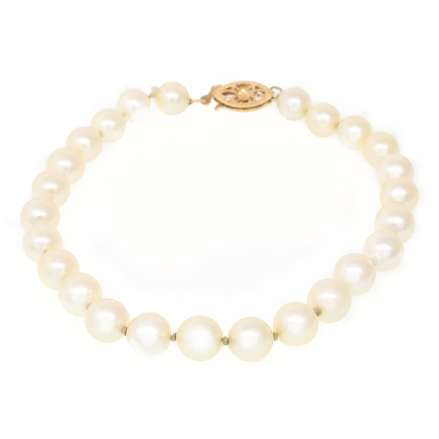 Classic 14k Gold Pearl Bracelet