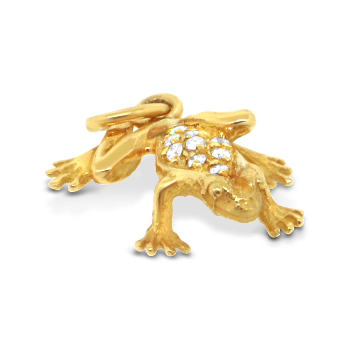 14kt Yellow Gold Frog Pendant with no chain