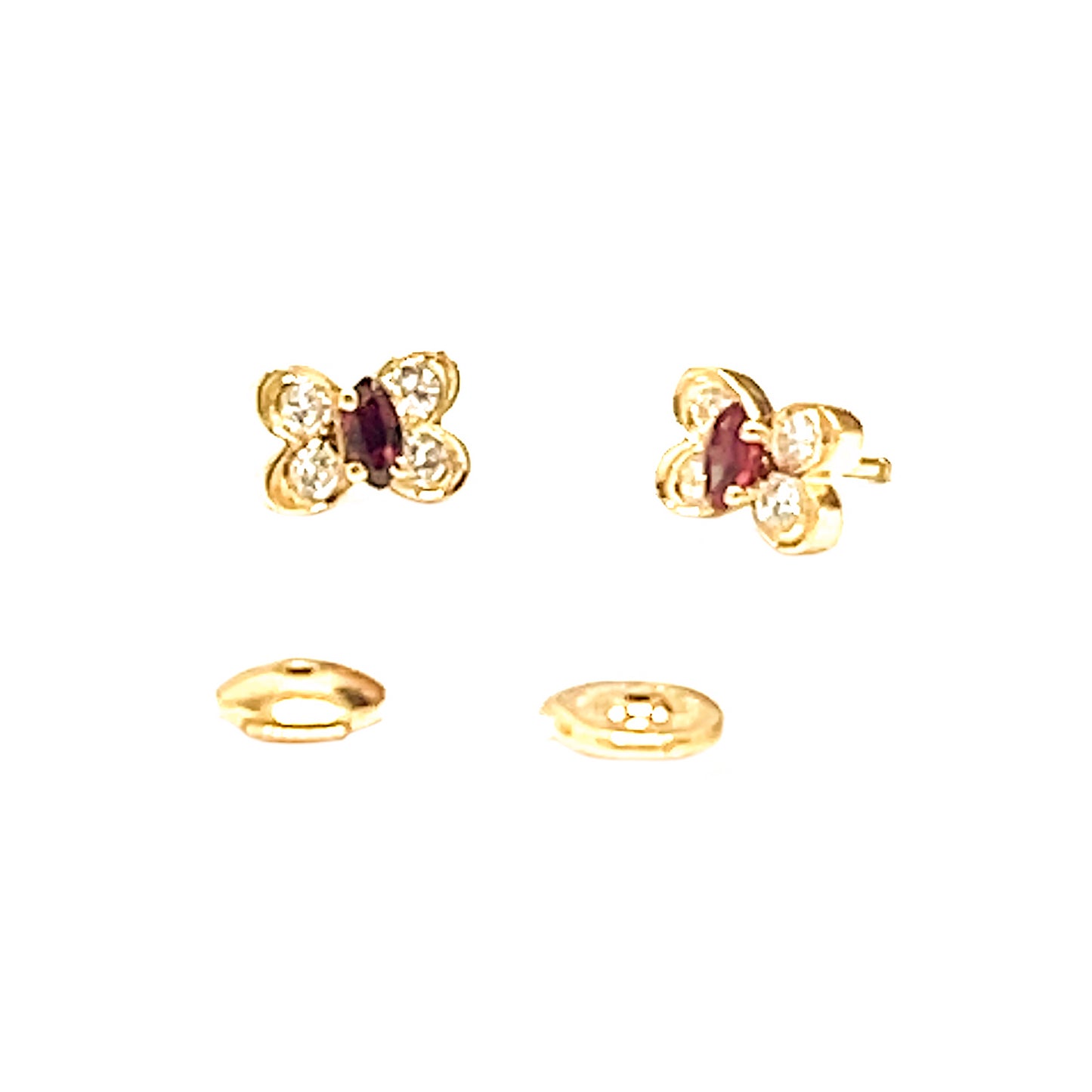 Van Cleef and Arpels Ruby and Diamond Butterfly Earrings