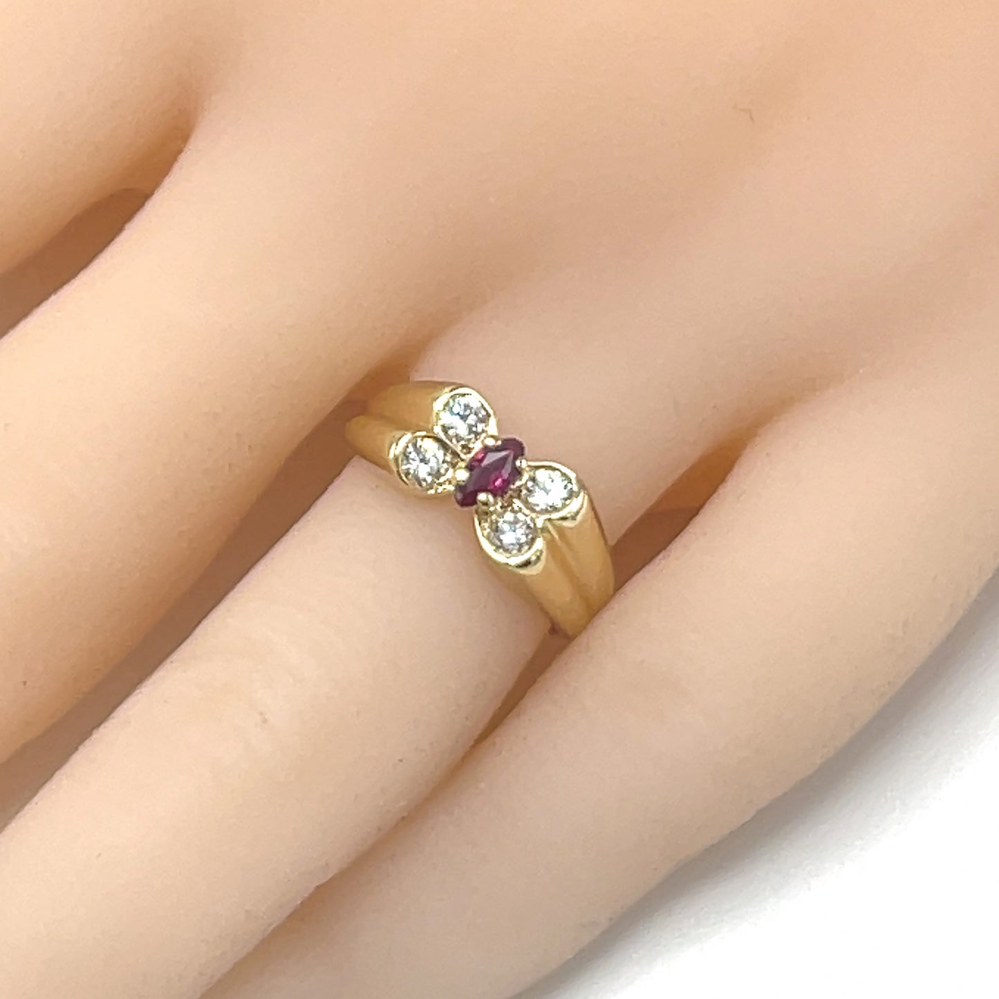 Van Cleef and Arpels Ruby and Diamond Butterfly Ring