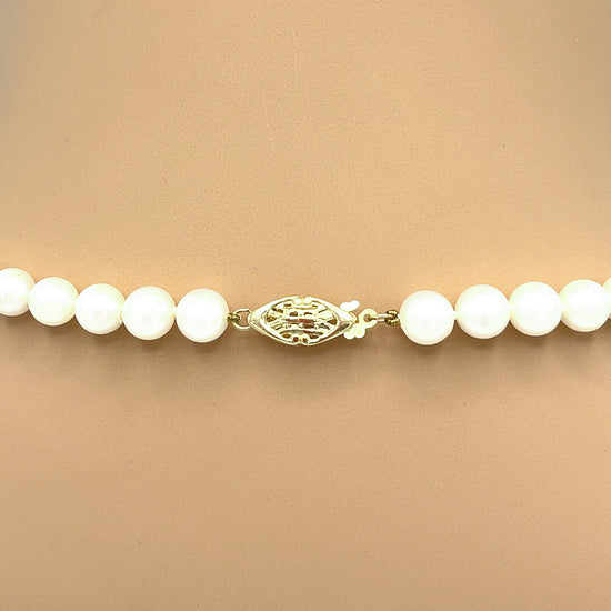 Fine White Pearl Long Strand Necklace
