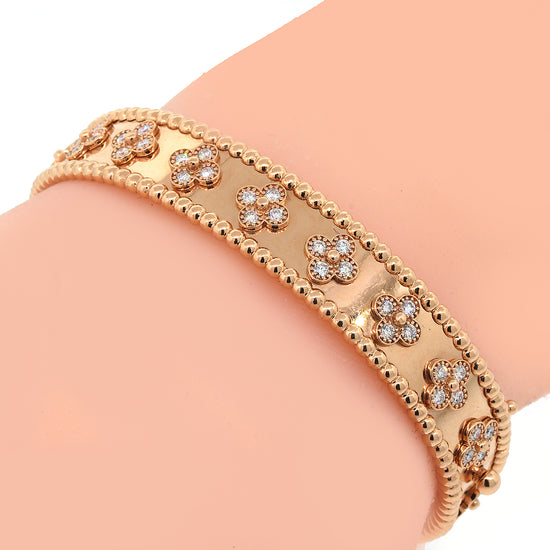 Van Cleef & Arpels Perlée Collection Diamond Bracelet in 18k Gold