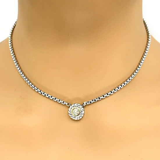 David Yurman Cookie Diamond Pendant Necklace