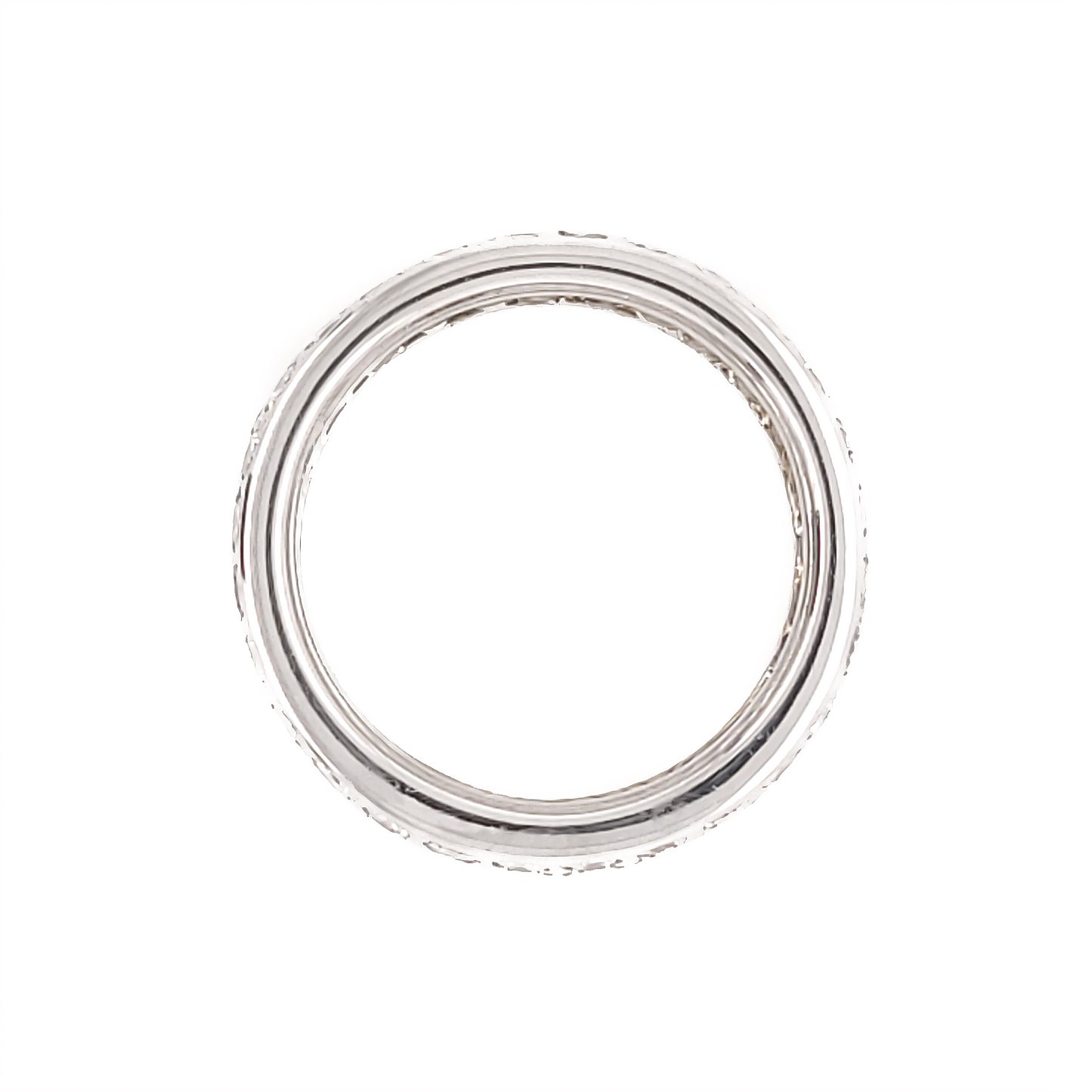 Platinum 3 Row Diamond Eternity Band