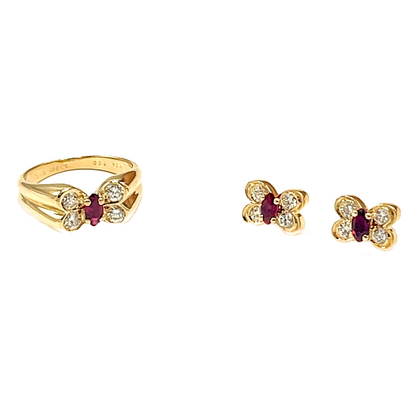 Van Cleef and Arpels Ruby and Diamond Butterfly Ring