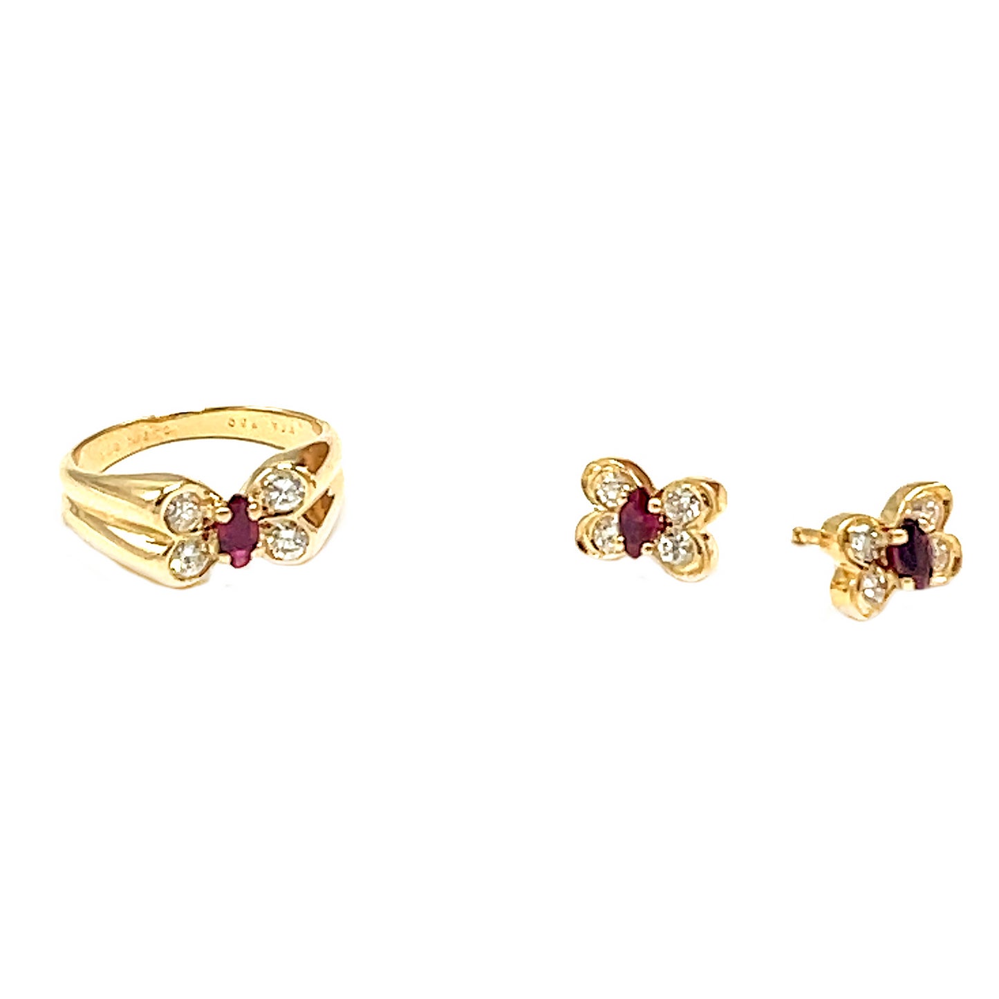 Van Cleef and Arpels Ruby and Diamond Butterfly Ring