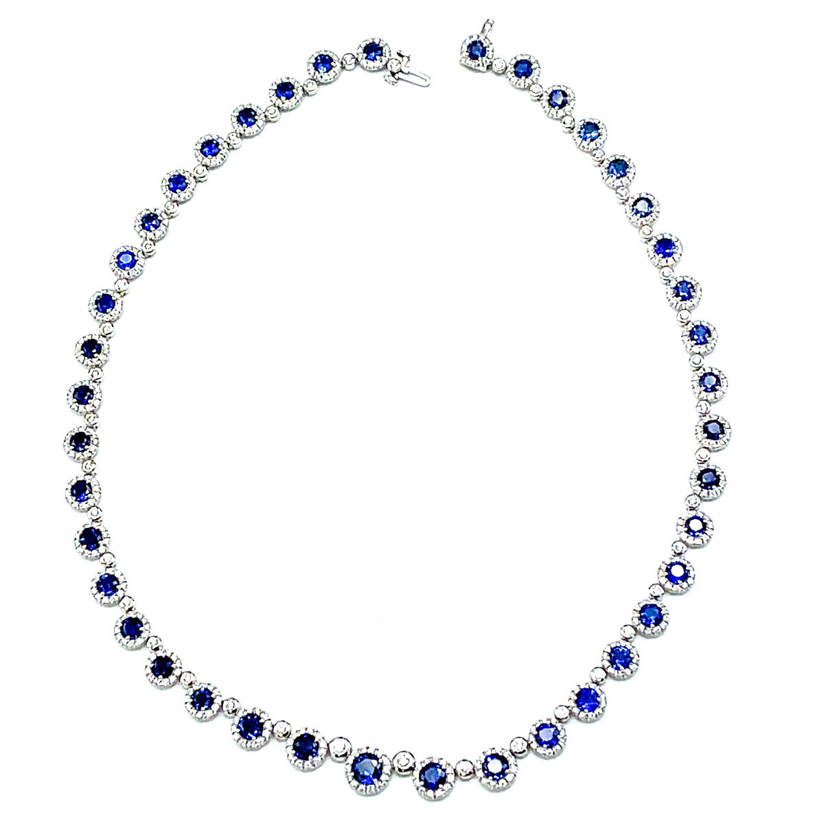 Blue sapphire necklace on sale uk