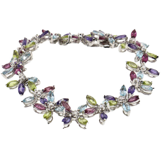 Asprey Daisy Collection Multi-colored Semi-precious and Diamond Bracelet