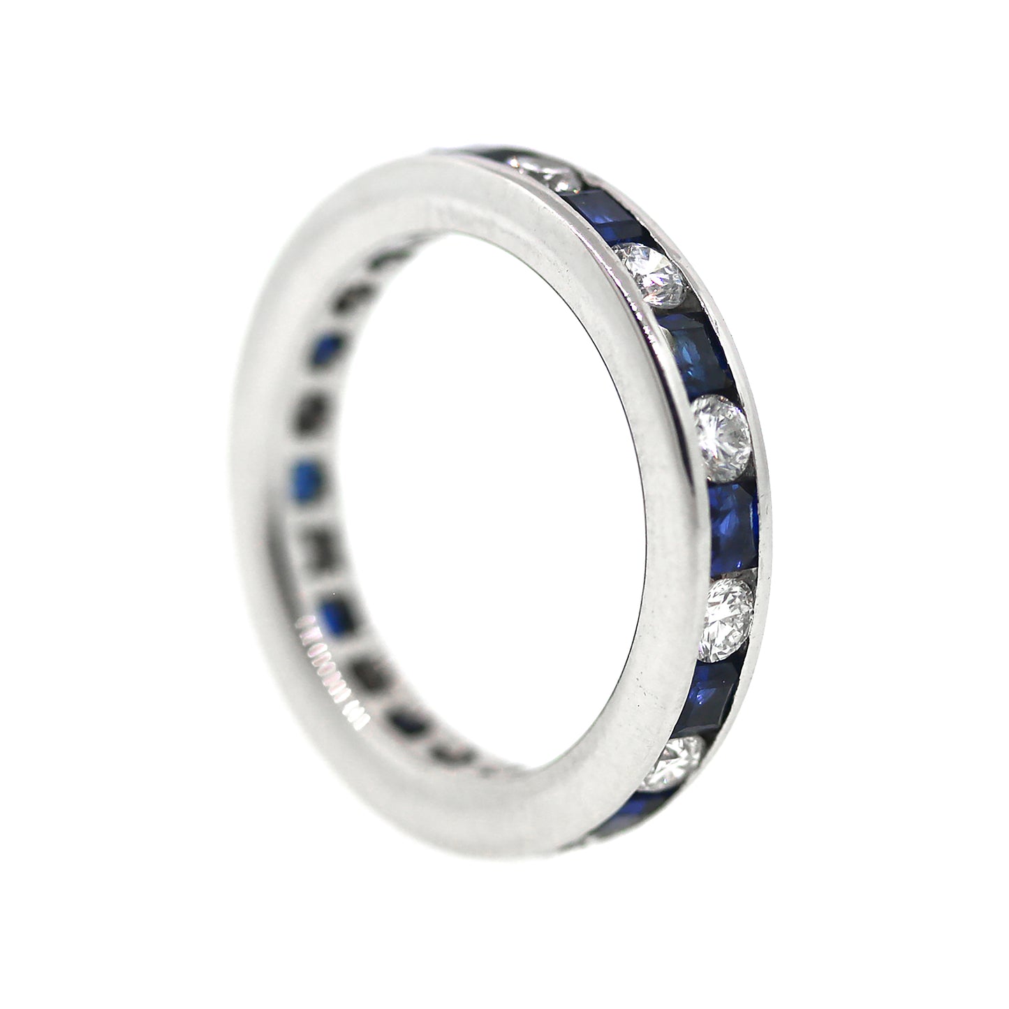 Platinum Diamond & Sapphire Eternity Ring