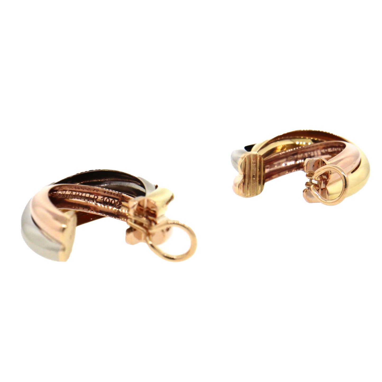 Cartier Trinity Tri-color 18k Gold Earrings