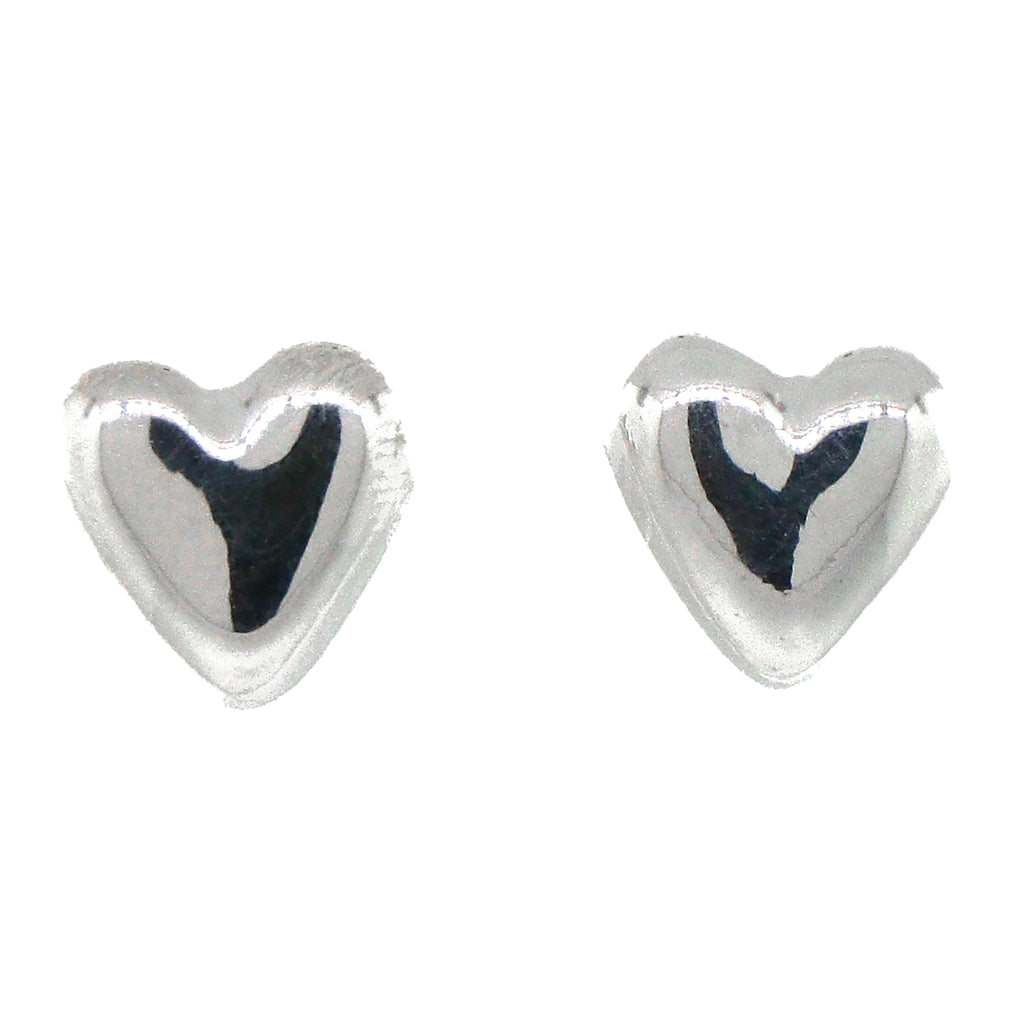 Tiffany & Co. Sterling Silver Heart Stud Earrings – FabOn5th.com