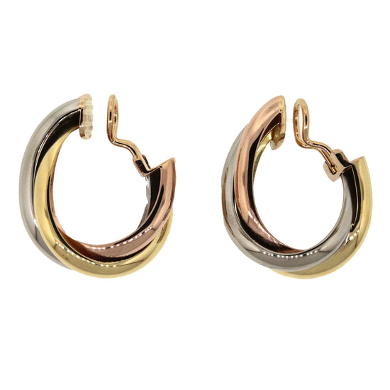 Cartier Trinity Tri-color 18k Gold Earrings