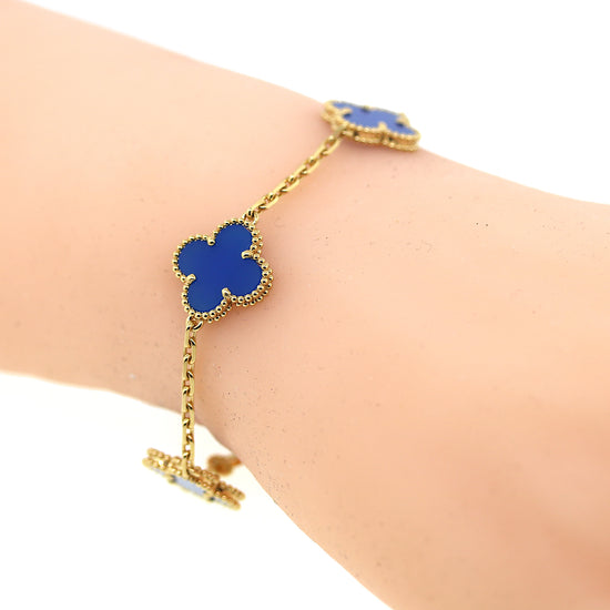 Van Cleef and Arpels Vintage Alhambra 5 Motifs Bracelet