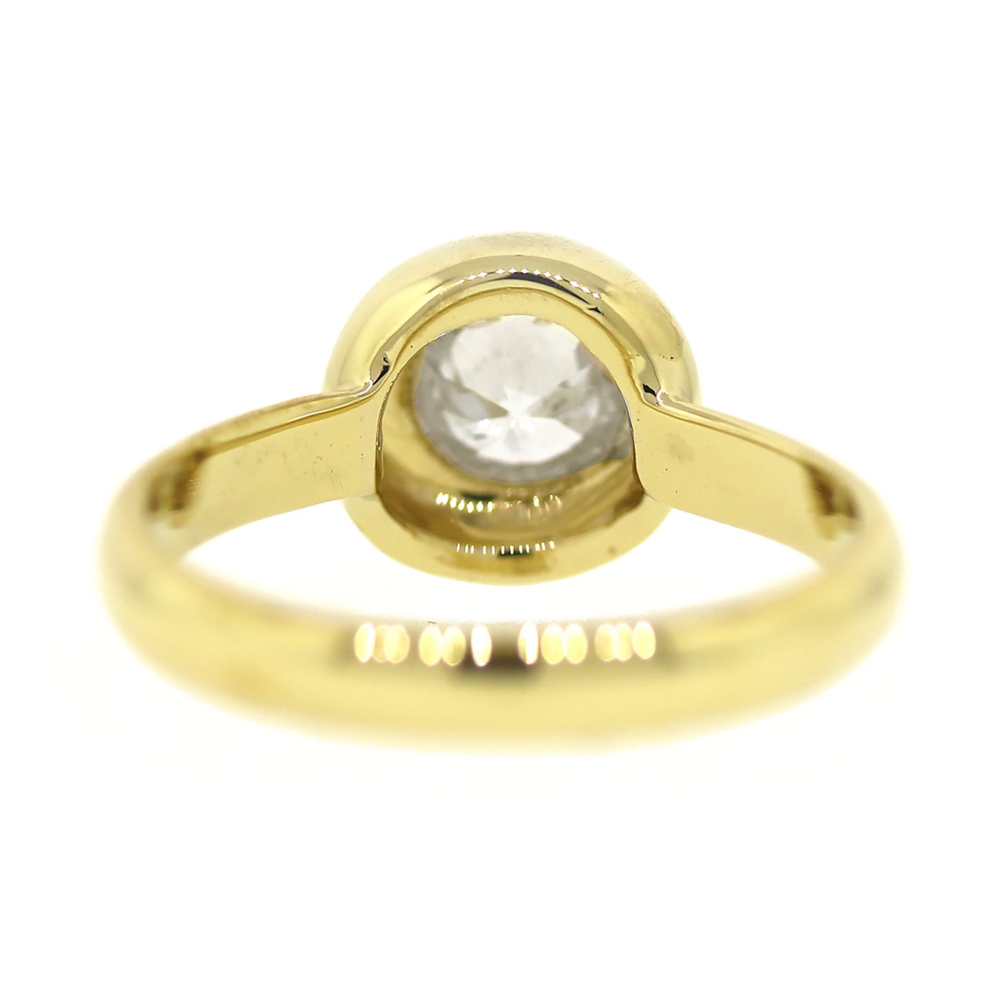 Load image into Gallery viewer, Sabel Round Brilliant Cut Diamond Bezel Set Engagement Ring
