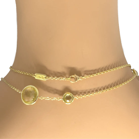 Ippolita Lollitini Rock Candy Goldent Citrine Long Necklace in 18k Yellow Gold