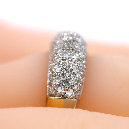 Load image into Gallery viewer, Pave Single Cut Diamond Ring in white &amp;amp; yellow 18k Gold
