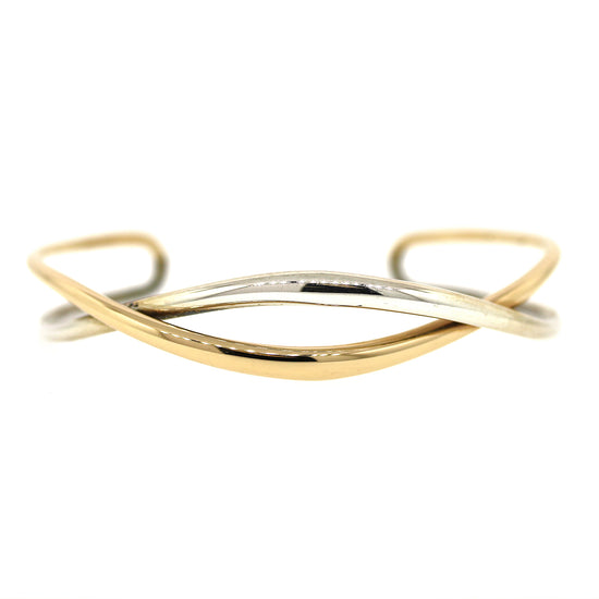 Load image into Gallery viewer, Preowned Ed Levin Wave Gold and Silver Bracelet

