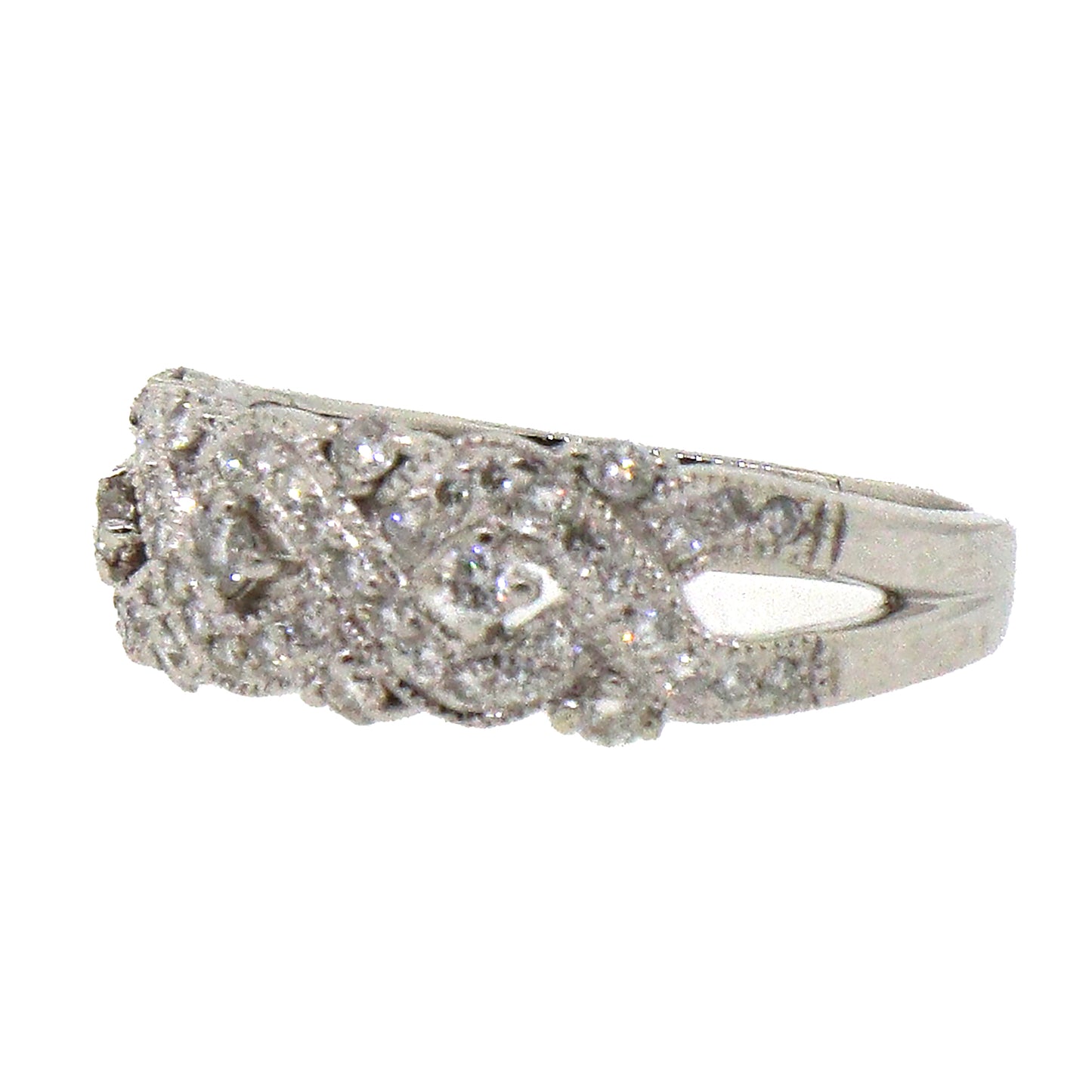 Platinum Diamond Lattice Ring