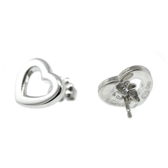 Preowned Tiffany and Co. Open Heart Stud Earrings
