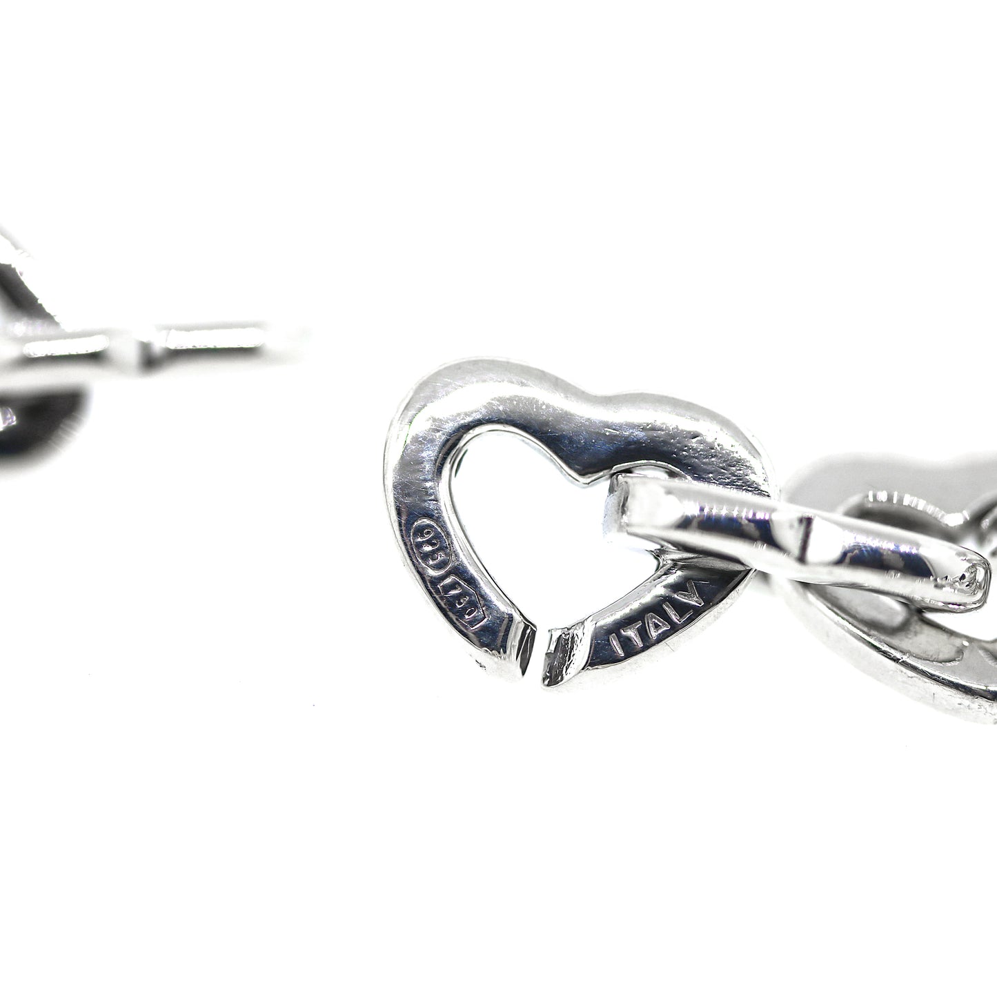 Tiffany and Co. Silver and Gold Heart Link Bracelet