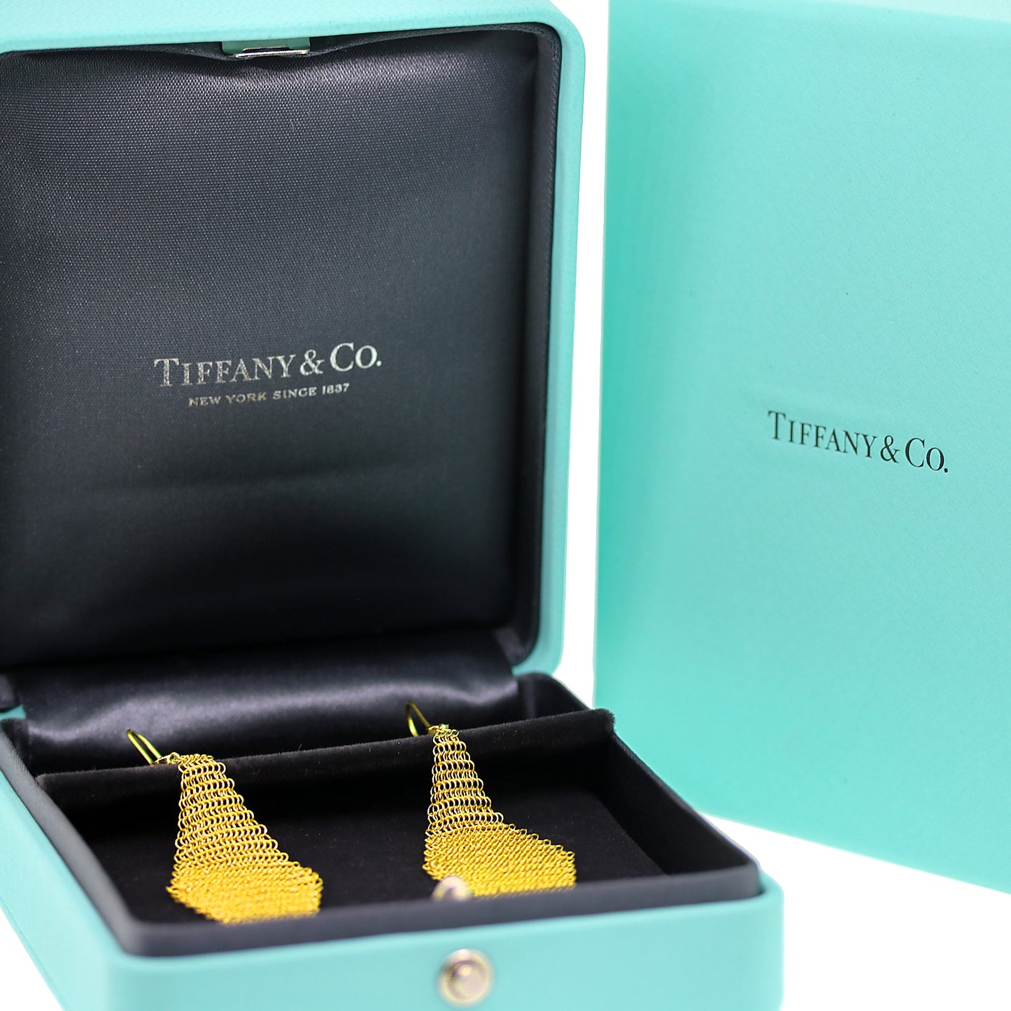 Tiffany & Co. Elsa Peretti Mesh Earrings with Diamonds