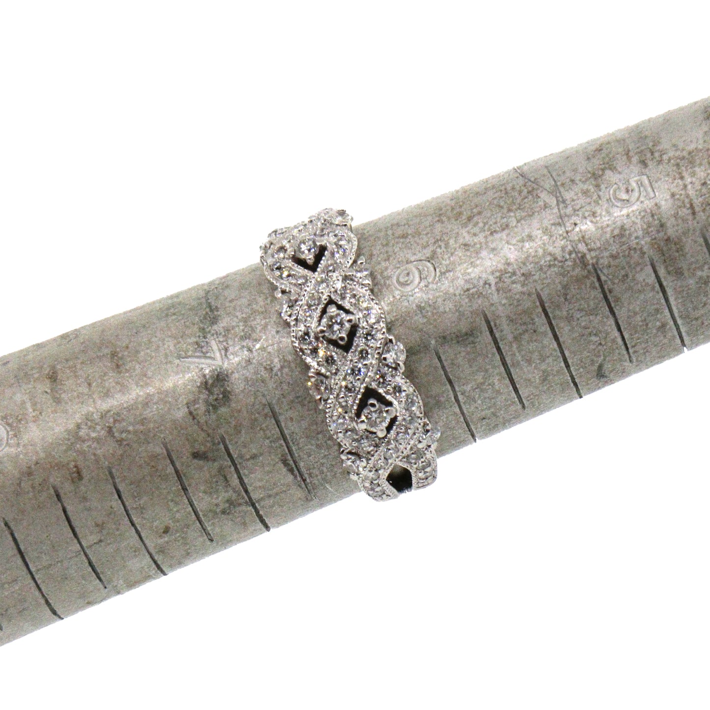 Platinum Diamond Lattice Ring