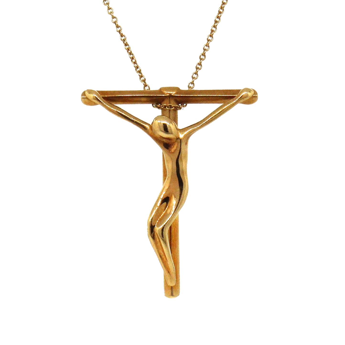 Tiffany and Co. Elsa Peretti Crucifix Necklace with Box