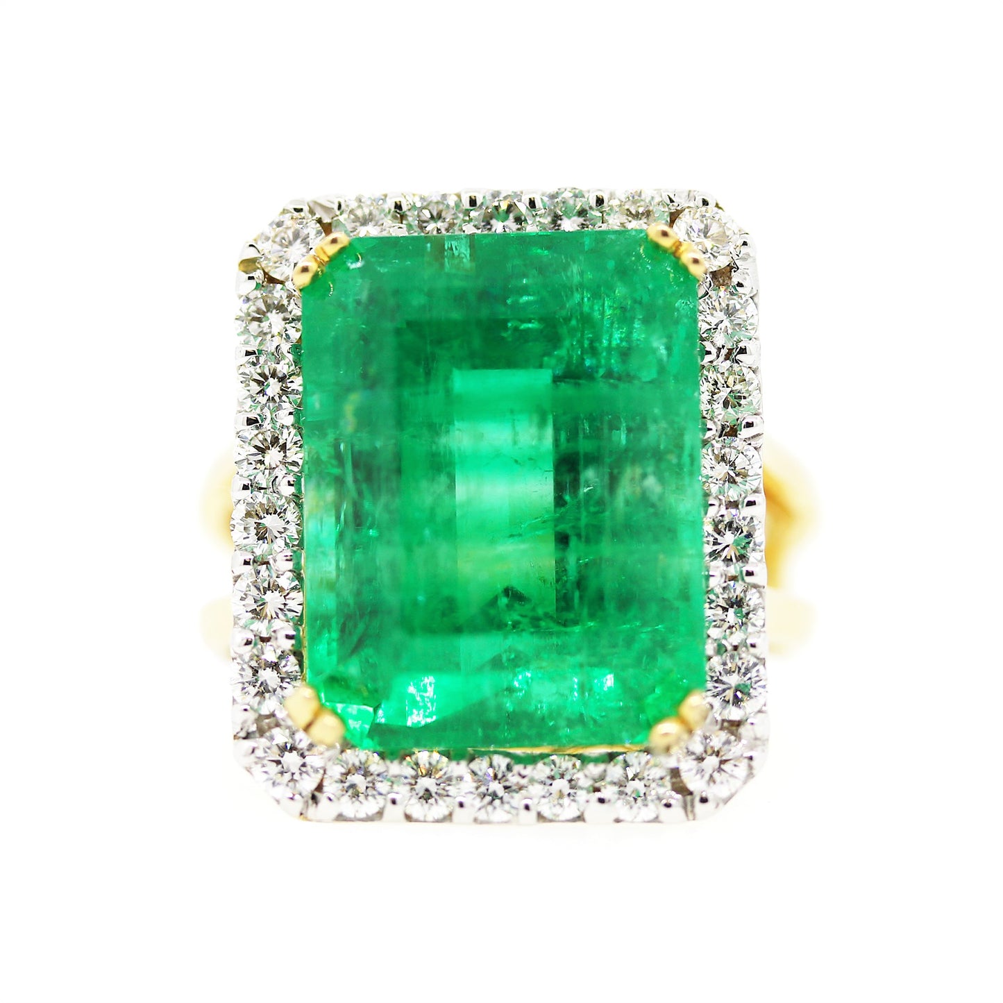 Load image into Gallery viewer, AGL Certified Natural Emerald Ring

