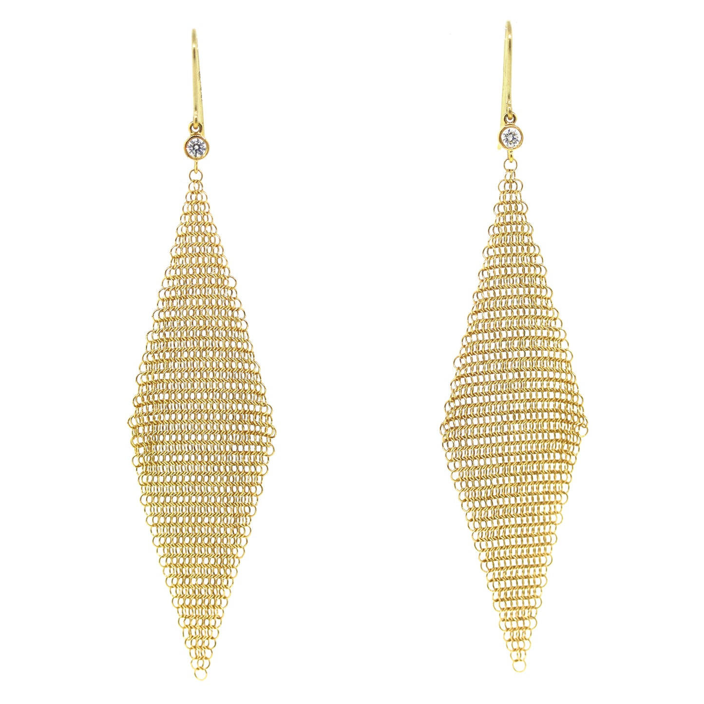 Tiffany & Co. Elsa Peretti Mesh Earrings with Diamonds