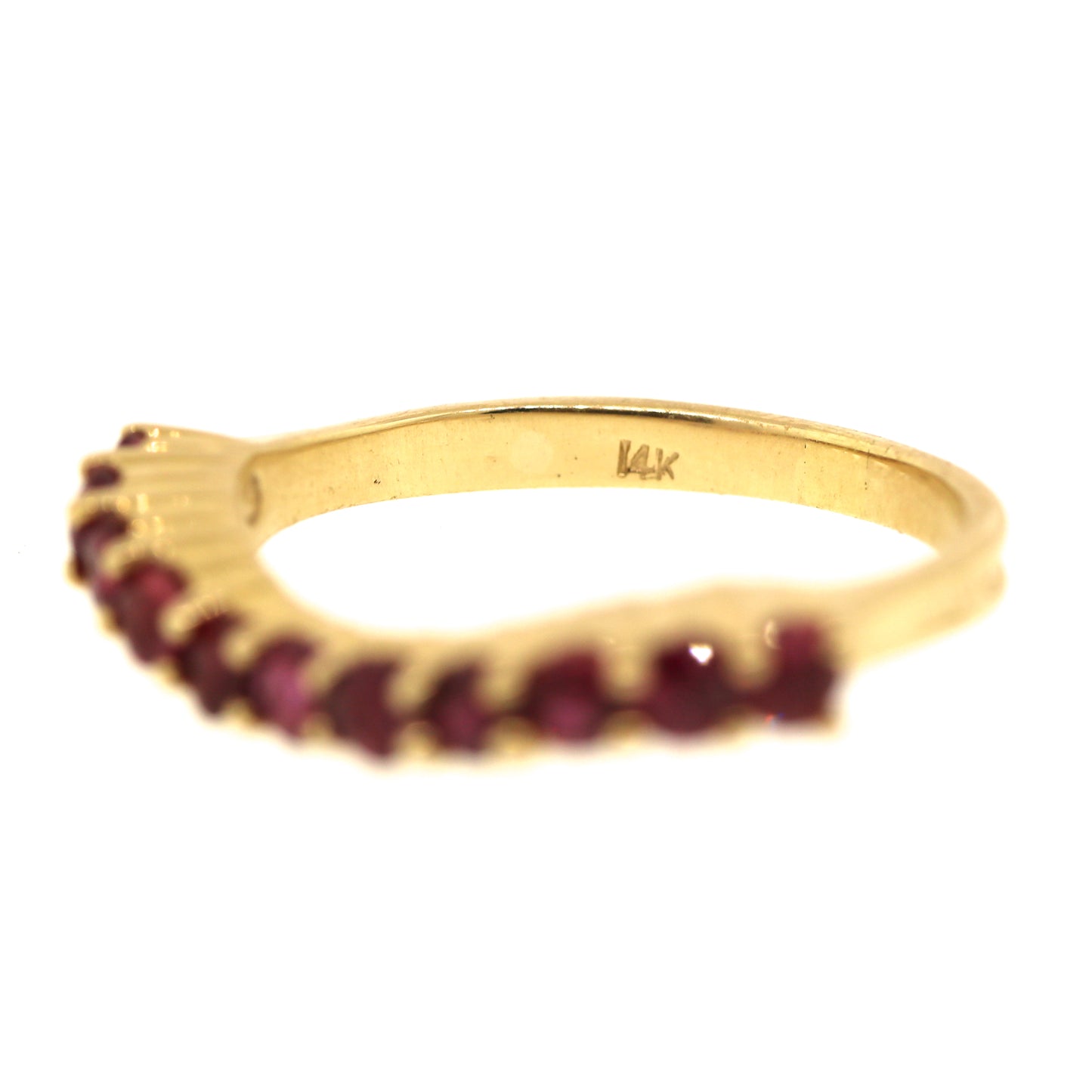 Sapphire, Emerald & Ruby Nesting Rings in 14k Gold
