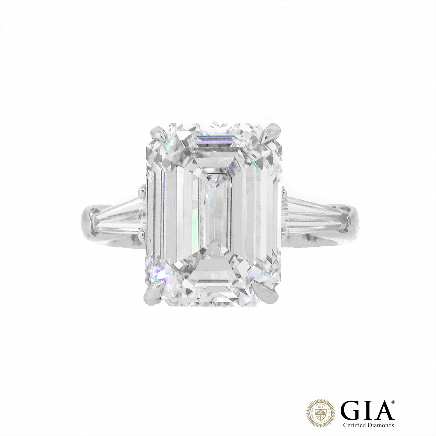 Load image into Gallery viewer, GIA Certified 7.01 Emerald Cut Diamond Ring
