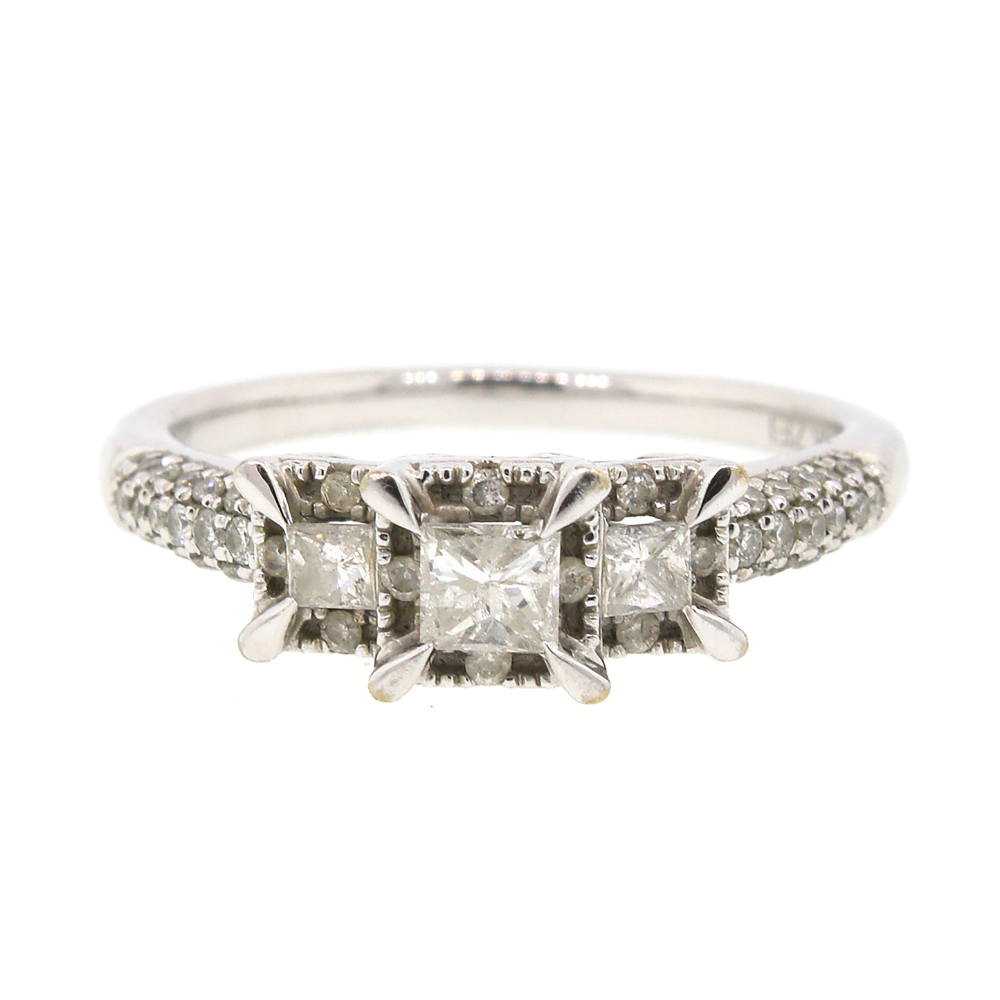 Load image into Gallery viewer, Princess Cut Diamond 10k Engagement Ring
