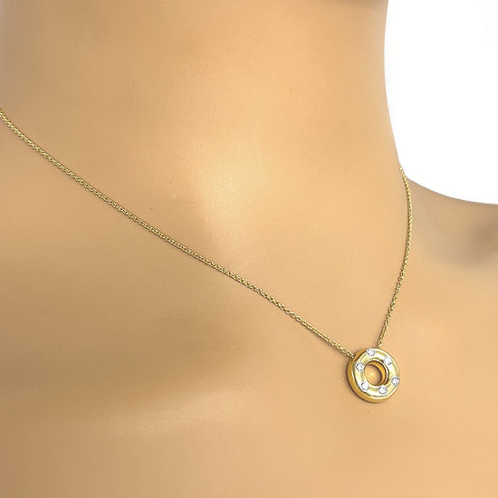 Load image into Gallery viewer, Preowned Tiffany and Co. Etoile Donut Charm Diamond Pendant Necklace
