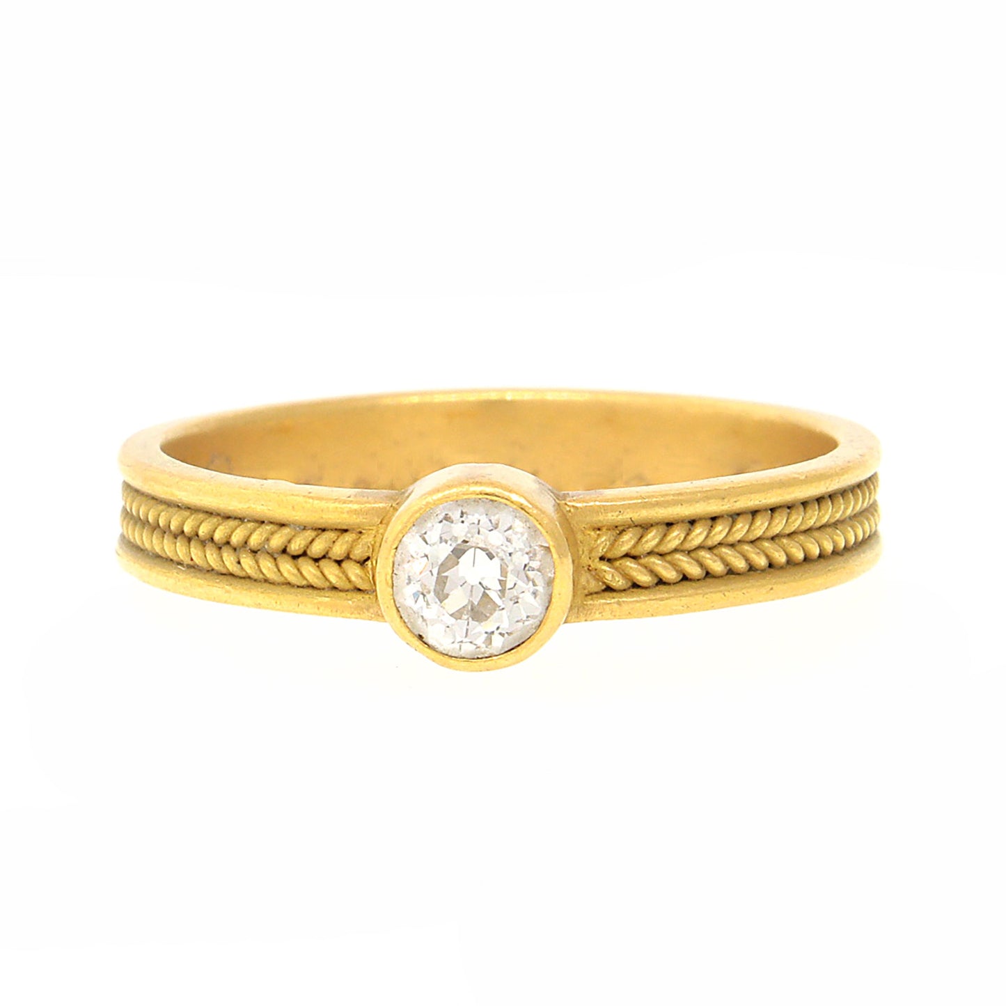 Reinstein Ross 20k Yellow Gold Diamond Braided Ring