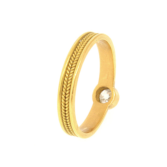Reinstein Ross 20k Yellow Gold Diamond Braided Ring