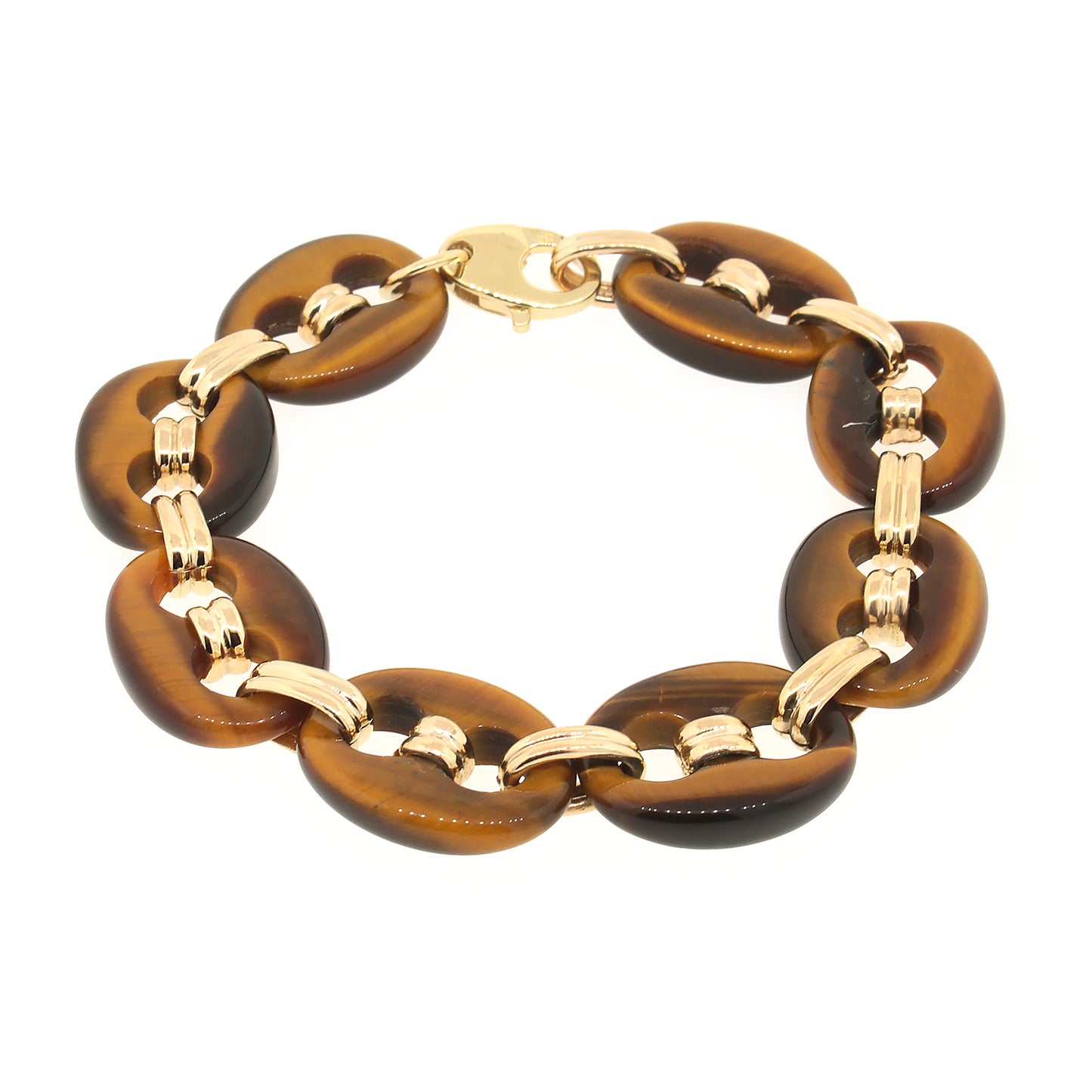 14k Puffed Mariner Link Bracelet. 7.5mm Anchor Mariner Link Bracelet.  Trendy Stackable Gold Jewelry. Womens Bracelets. - Etsy