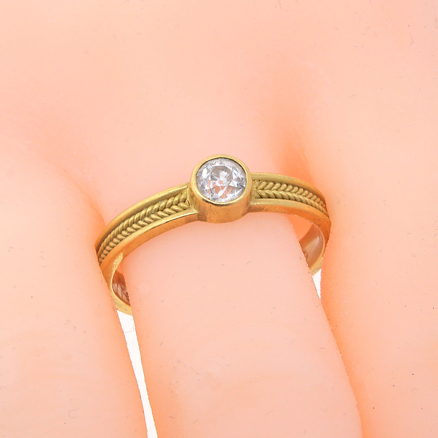 Reinstein Ross 20k Yellow Gold Diamond Braided Ring