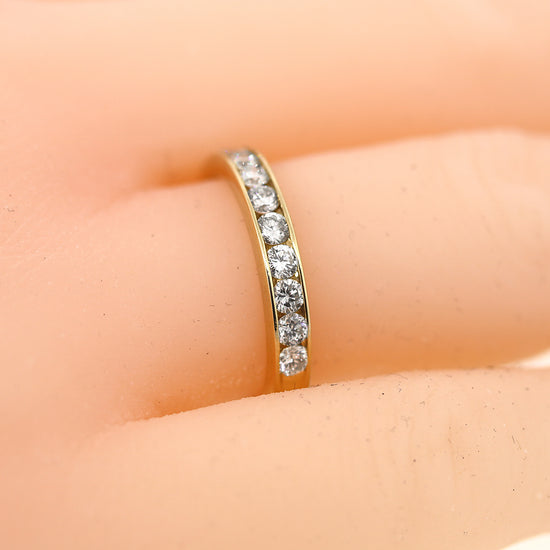 Load image into Gallery viewer, Diamond Channel-Set Pave Band Wedding Ring Size 5.75

