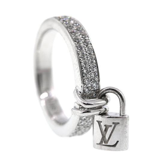 Louis Vuitton Berg Lockit Diamond Ring in 18k Gold