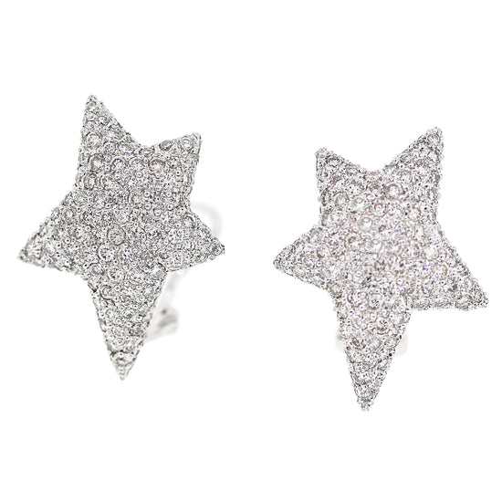3.32 carat Diamond Shooting Star Earrings in Platinum