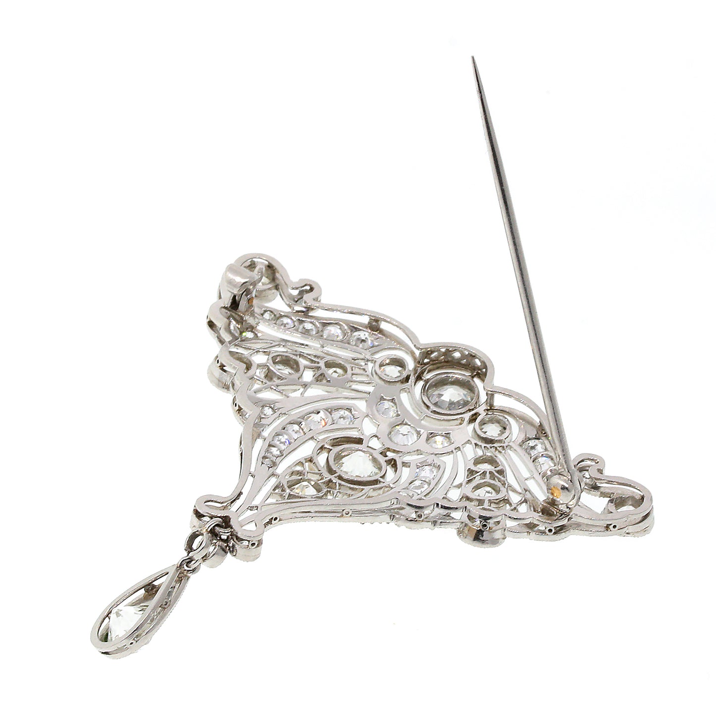 Platinum Antique OMC Diamond Pin