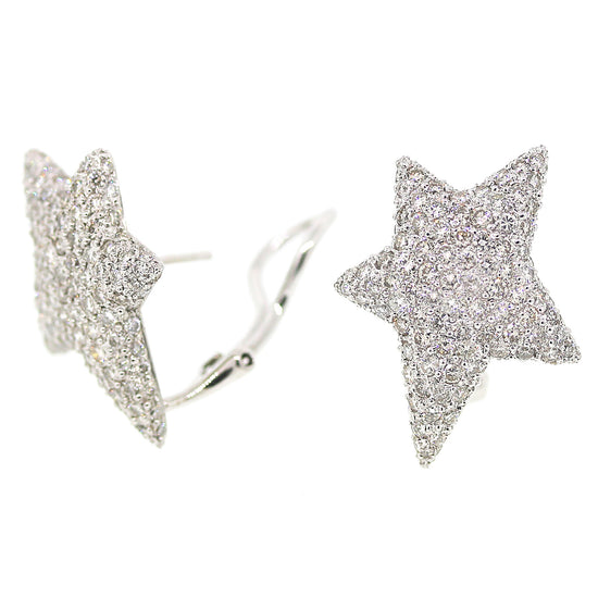 3.32 carat Diamond Shooting Star Earrings in Platinum