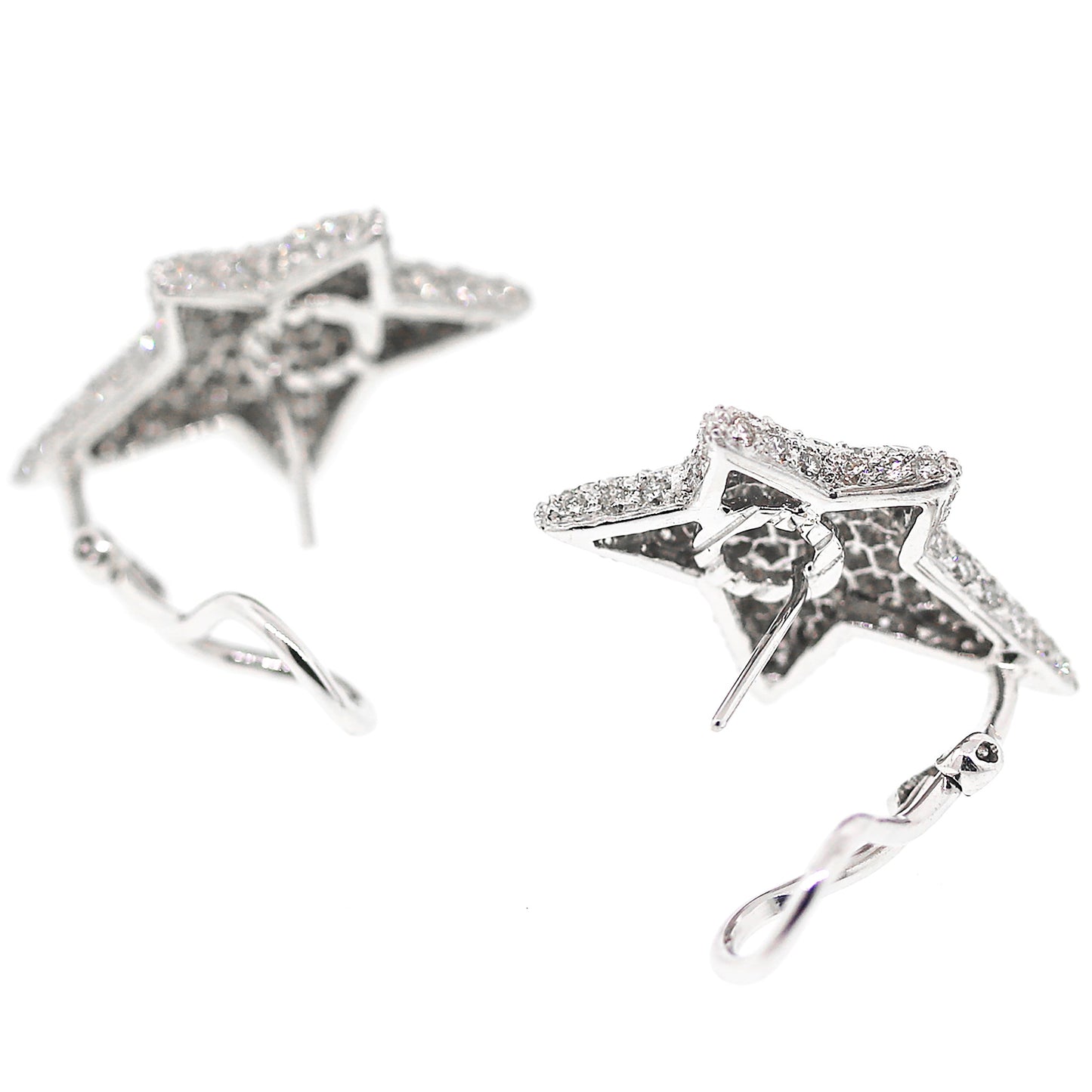 Load image into Gallery viewer, 3.32 carat Diamond Shooting Star Earrings in Platinum
