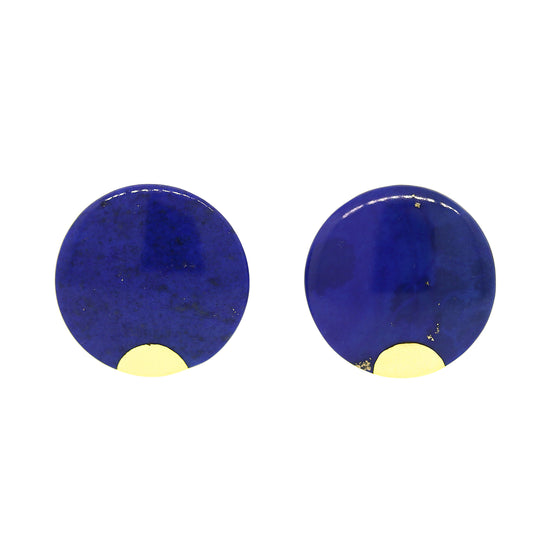 Tiffany and Co. Vintage Lapis Button Earrings