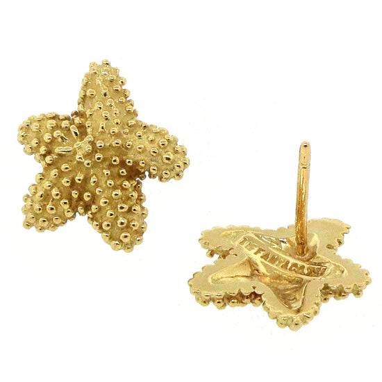 Tiffany & Co. Vintage 18K Yellow Gold Starfish Stud Earrings