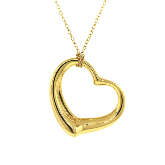 Load image into Gallery viewer, Tiffany and Co. Elsa Peretti Large Open Heart Pendant Necklace

