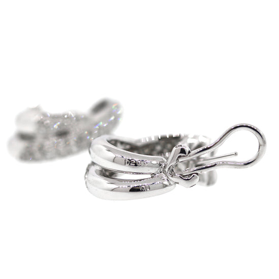 Load image into Gallery viewer, 2.06 carat Diamond Crossover Earrings in 18 kt White Gold
